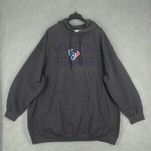 Majestic gray Houston Texans hoodie long sleeve kangaroo pocket men’s 4XL shirt